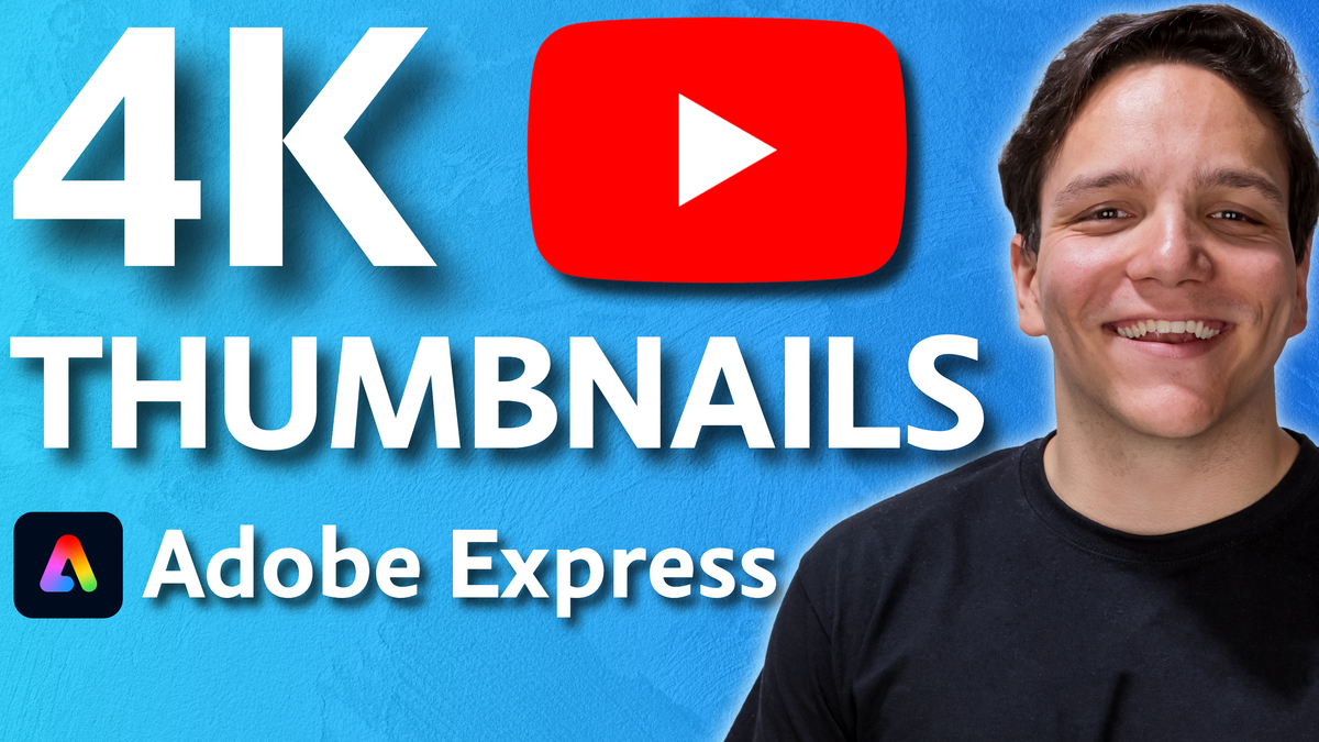 Andrew Kan 4K YouTube Thumbnails tutorial with Adobe Express