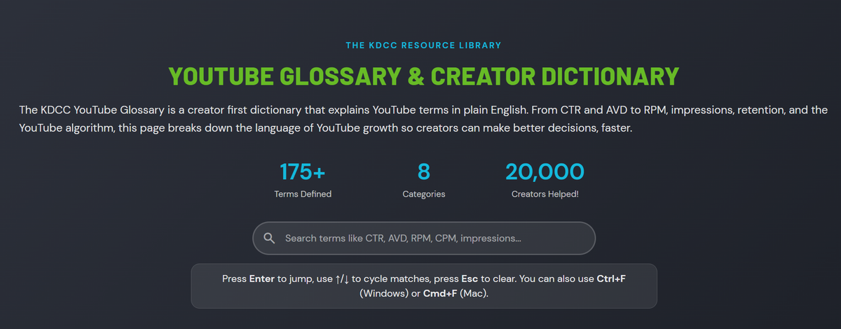 The Free YouTube Glossary Every Creator Needs Bookmarked