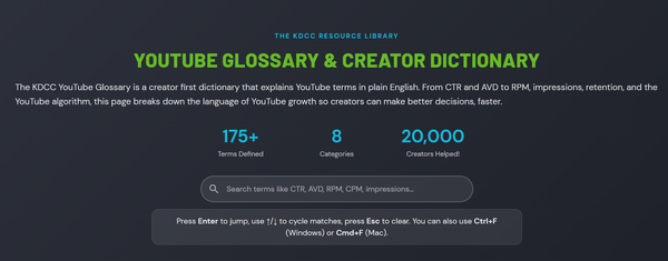 The Free YouTube Glossary Every Creator Needs Bookmarked